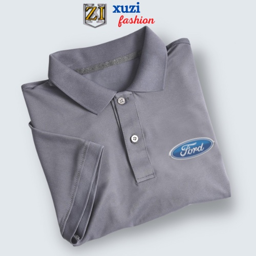 áo thun polo nam nữ hãng xe Ford chính hãng áo có cổ ngắn tay đẹp  chất vải cotton cá xấu thời trang