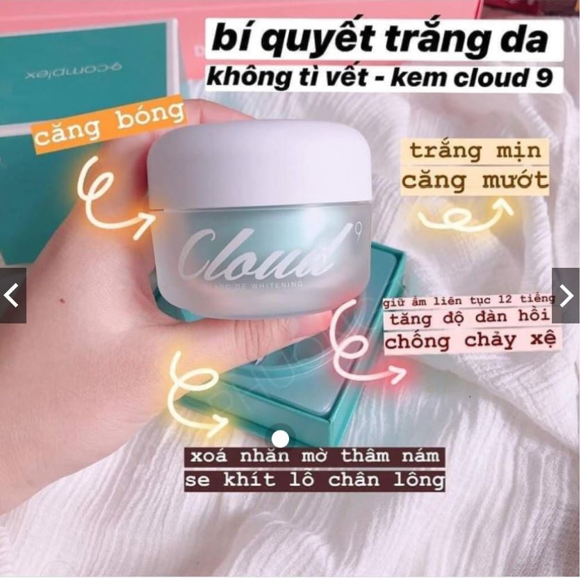 [HCM](Hàng chính hãng-ảnh thật- Mẫu mới 2021-date 2024) KEM DƯỠNG TRẮNG DA CLOUD 9 WHITENING CREAM