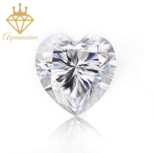 (Size 4.0 ly) Kim cương nhân tạo Moissanite giác cắt Heart
