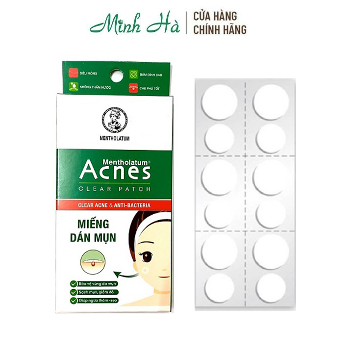 Miếng dán mụn Acnes Clear Patch Clear Acne & Anti-Bacteria 24 miếng