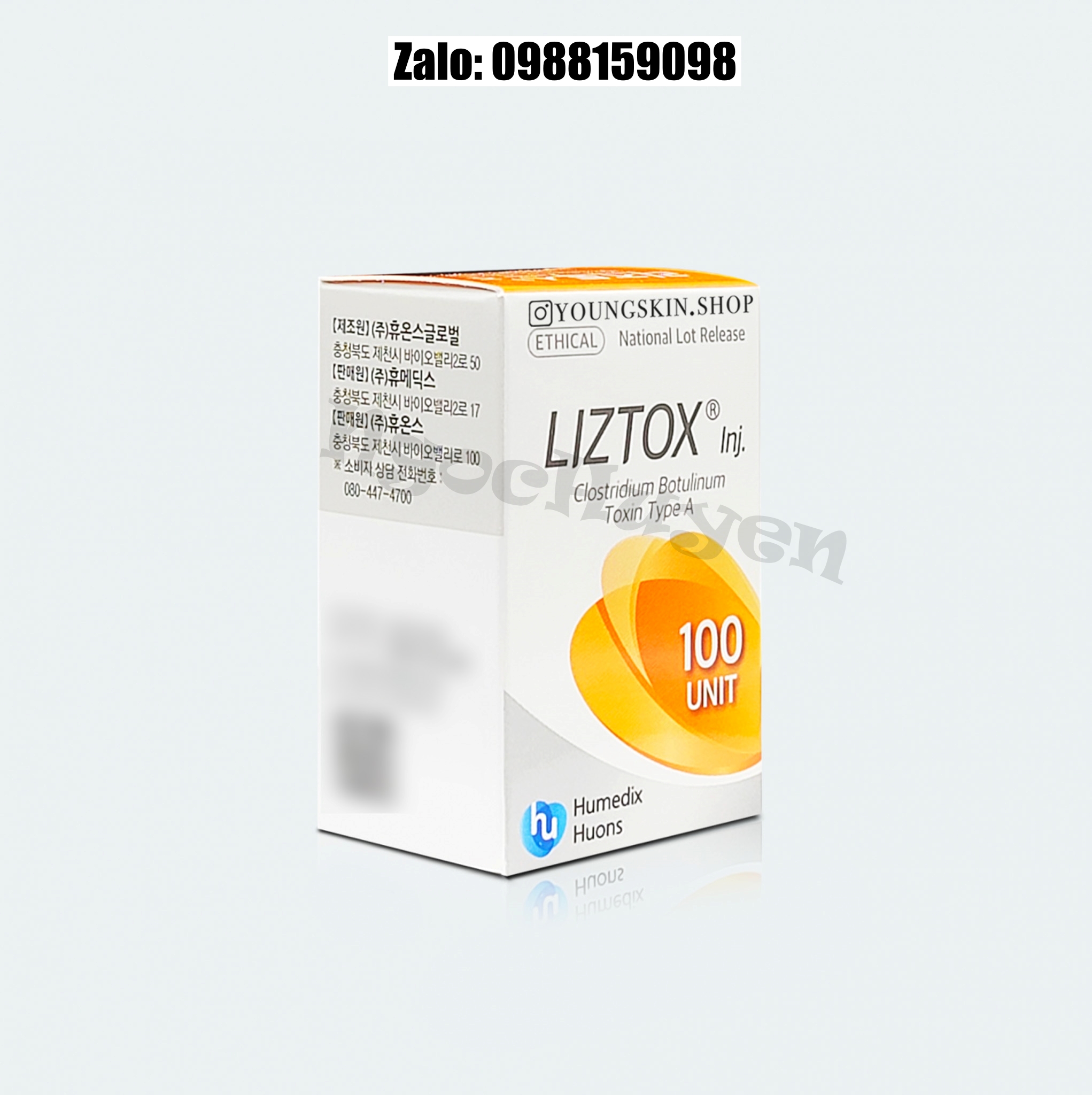 Botox Liztox 100U - Botox100 - Botox Hàn Quốc - Botox Chính Hãng - Thon gọn hàm