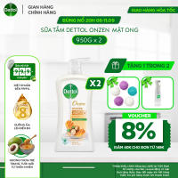 Combo 2 Sữa tắm Dettol Onzen Dưỡng Da Mật Ong Kháng khuẩn Dưỡng Thể 950g