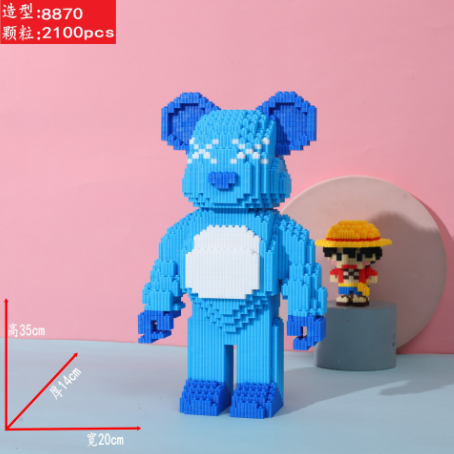 [Gấu 35cm - Tặng Búa] Bộ Xếp Hình Lego Gấu Bearbrick