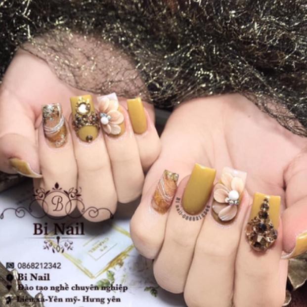 [HCM]Sản phẩm trang trí móng  vẽ nổi Nail desige  hoa vẽ nổi. Hoa nổi 4D Fantasy set 2 hoa theo màu.Hoa dễ bẻ from móng(hàng vẽ tay không đổ khuôn )