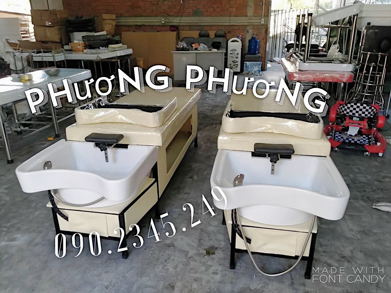 [Hcm]Giường Gội Đầu Bồn Sứ 2In1