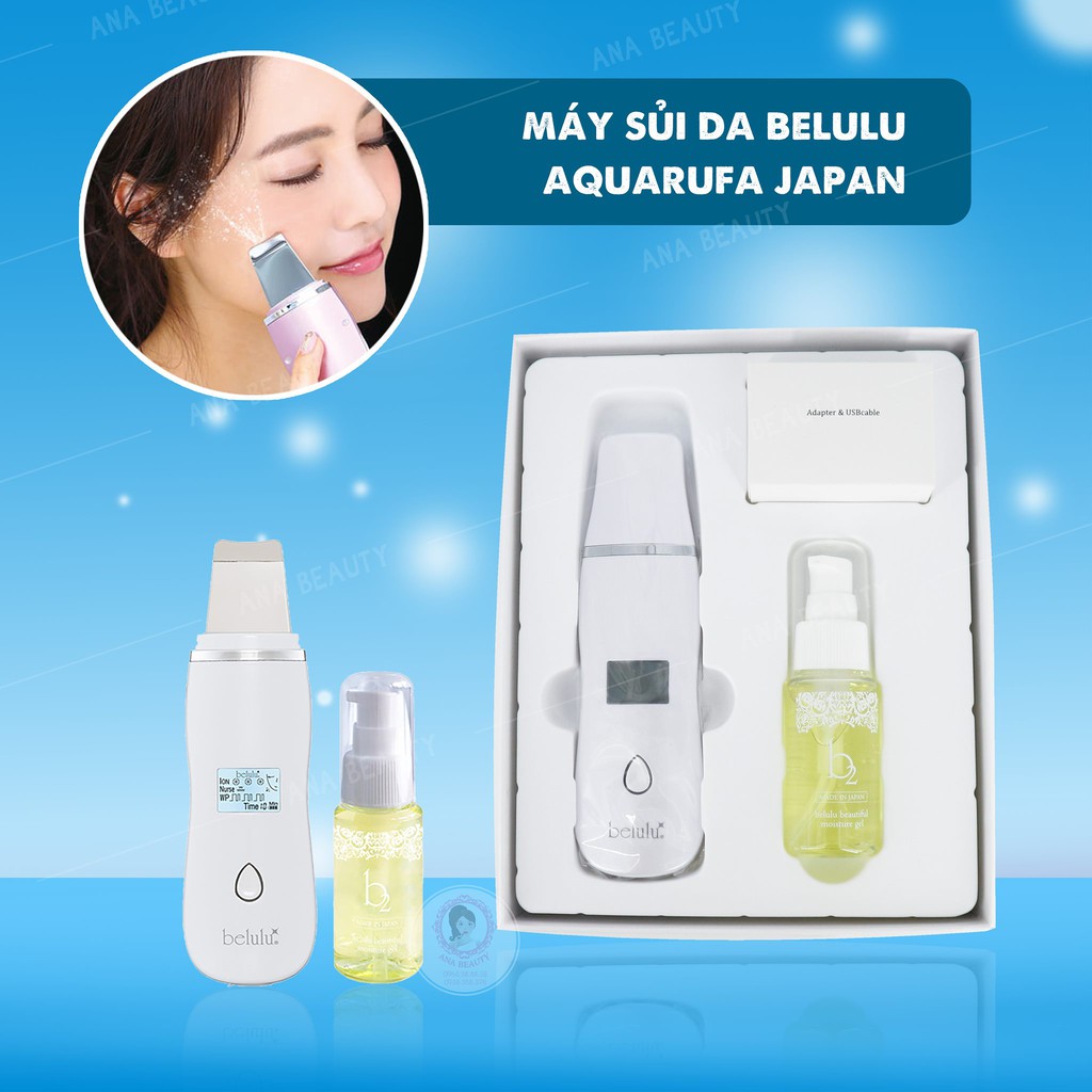 Máy Sủi Da + Serum Tẩy Tế Bào Chết Belulu Aquarufa