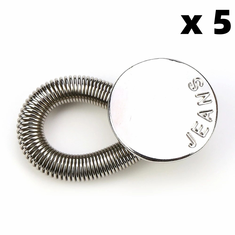 MiraLife 5 Cái Nút Lò Xo Kim Loại Nới Rộng Thắt Lưng Quần Jean Điều Chỉnh Được