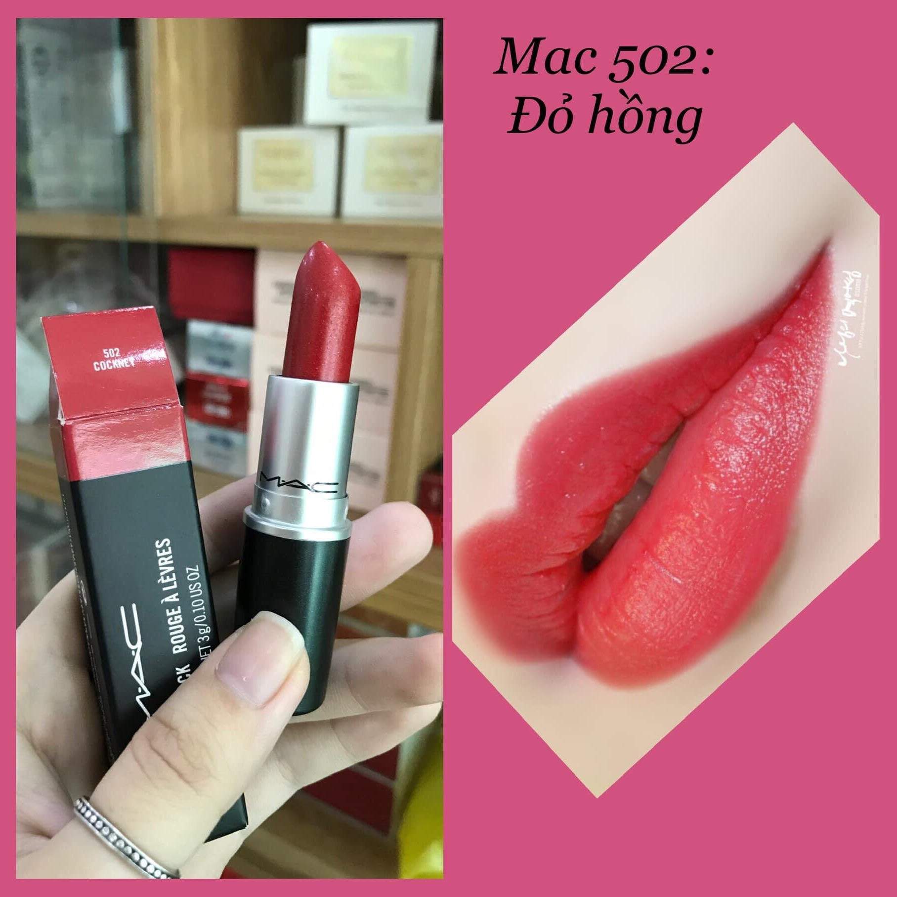 Son Mac Cockney 502 Màu Đỏ Hồng Kiêu Sa – Dòng Lustre