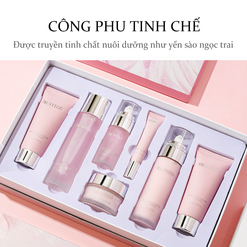 [Hcm]【Bao Gồm Hộp Qu&Agrave】Beatizza Nhập Khẩu Yến S&Agraveo Ngọc Trai Hộp Qu&Agrave(1 Bộ 7 M&Oacuten) - Sữa Rửa Mặt Sửa Chữa Mặt Nạ+Tinh Chất+Kem Dưỡng Mắt+Kem Dưỡng Da+Sữa Dưỡng+Kem Dưỡng - L&Agravem Sạch Dasửa Chữa L&Agraven Dadưỡng Ẩm