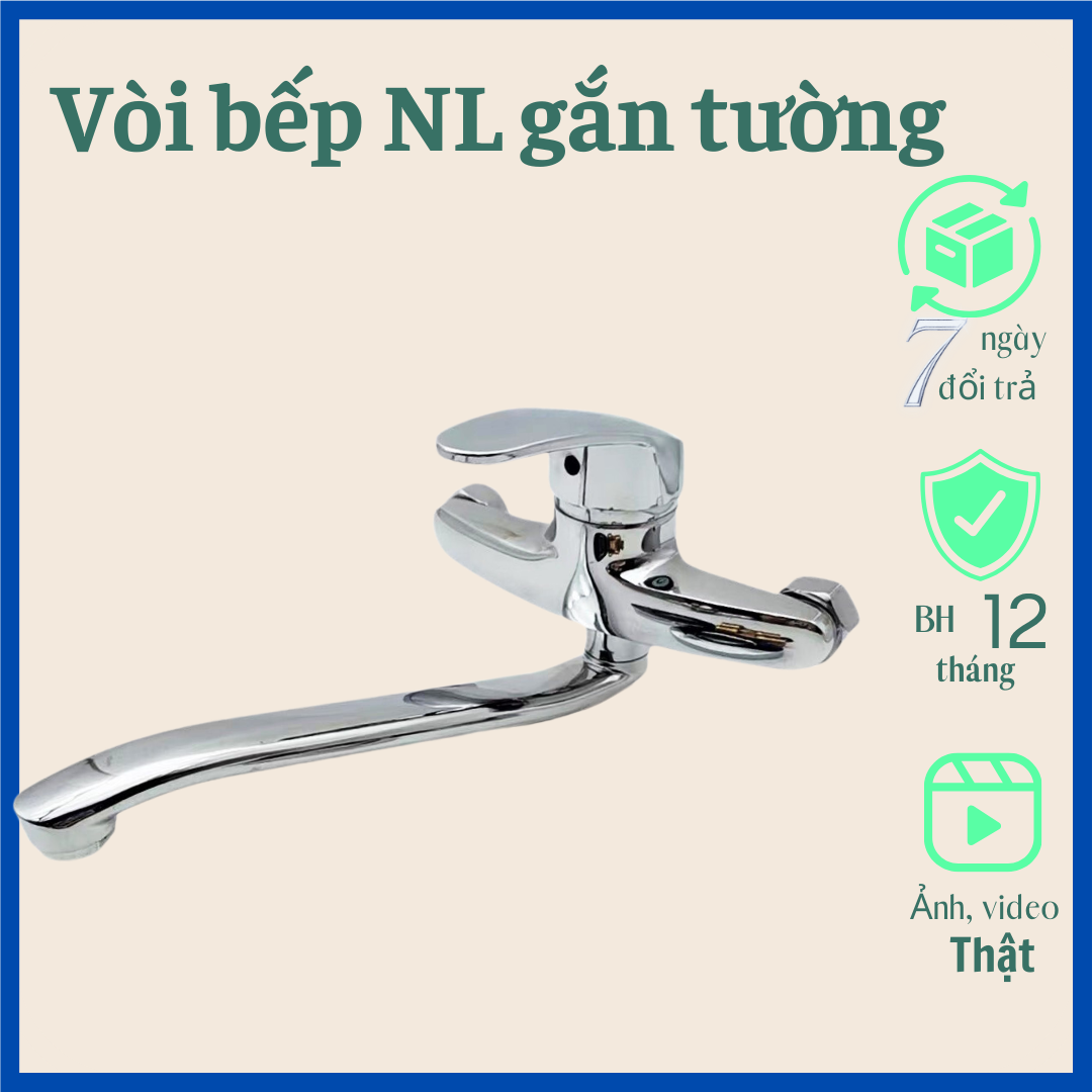 Vòi rửa bát gắn tường vòi gắn tường nóng lạnh vòi rửa chén cắm tường nóng lạnh cần cứng