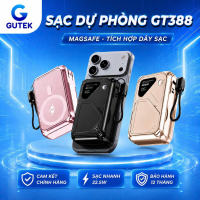 Pin Sạc Dự Phòng 20000mAh công suất 22.5W Sạc Không Dây Từ Tính Tích Hợp Phích Cắm AC Có Giá Đỡ - Gutek GT388