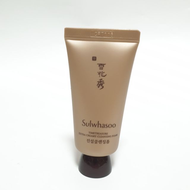 Combo 2 Tiếp Sửa Rửa Mặt Thông Đỏ Sulwhasoo Timetreasure Extra Creamy Cleansing Foam 15Ml*2