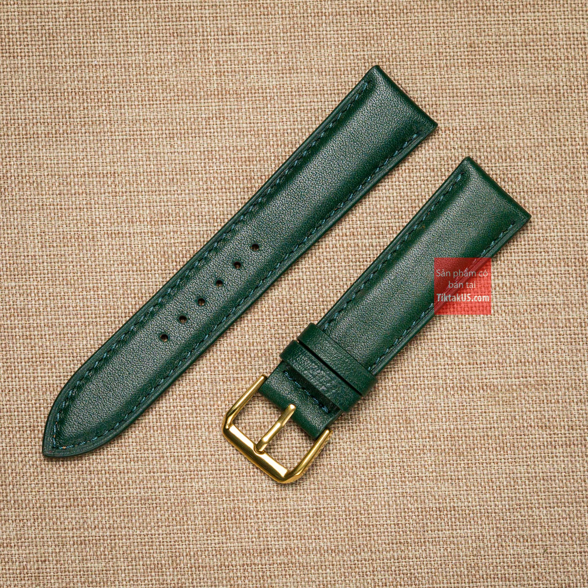 Dây đồng hồ da bò cao cấp khóa mạ vàng GOLD da bò thật 100% dây đồng hồ Seiko automatic đồng hồ th