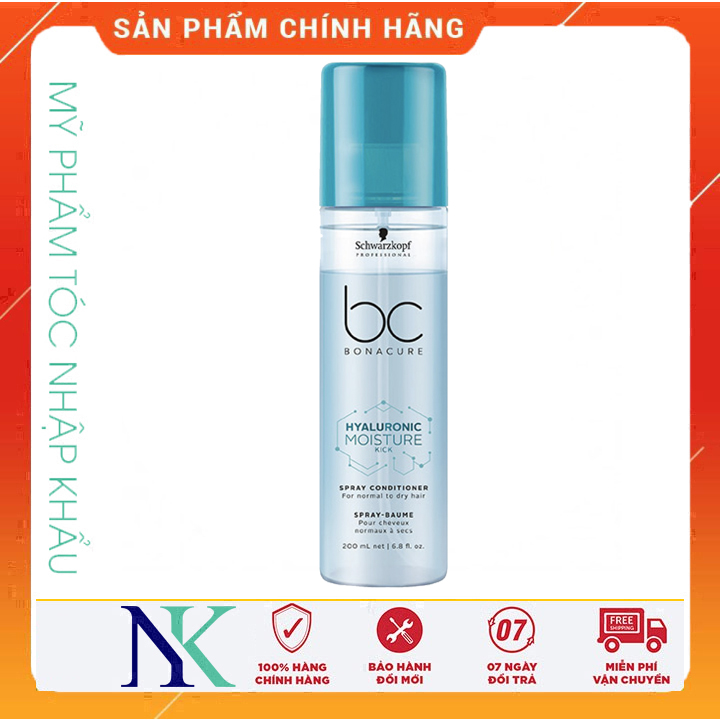 [Hcm]Xịt Dưỡng Ẩm Bc Moisture Kick Spray Conditiner 200Ml