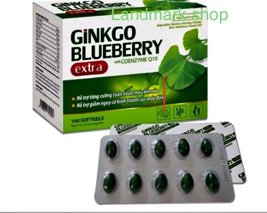 100 Viên Bổ Não - Ginkgo Blueberry Extra Whith Coenzyn Q10 - Thần Dược Cho Trí Não