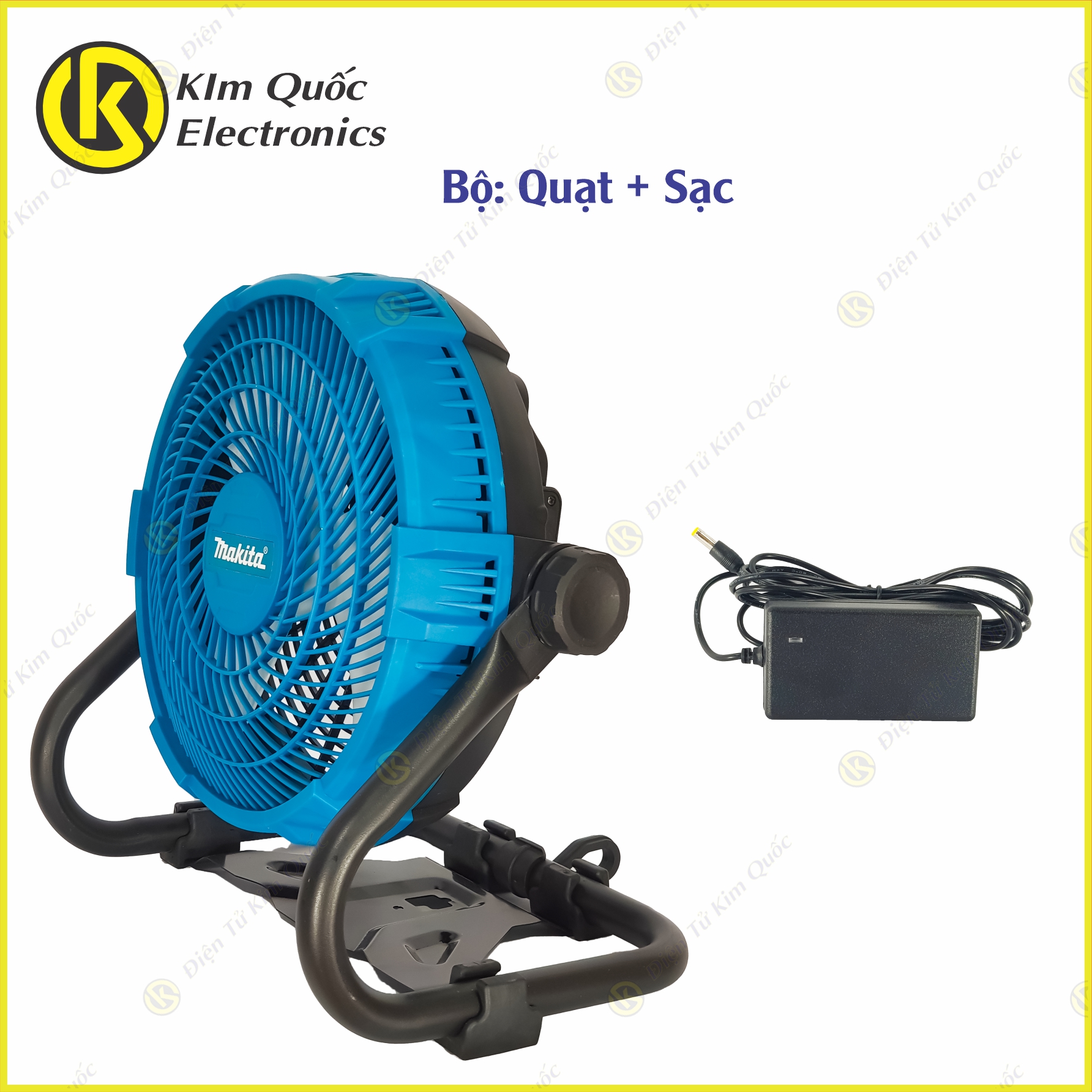 Quạt Xanh Tích Điện Navara Chân Pin Phổ Thông 4cm Siêu Mạnh Pin 15cell Điều Tốc Vô Cấp Quạt Lớn 12 i