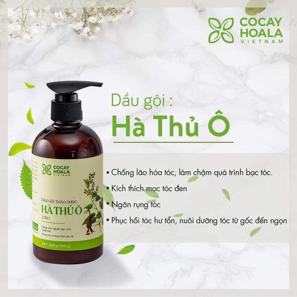 [Hcm]Dầu Gội Hà Thủ Ô 2In1 - Ngăn Tóc Bạc Sớm - Giảm Gãy Rụng Tóc - Làm Sạch Gàu Chai 300Ml