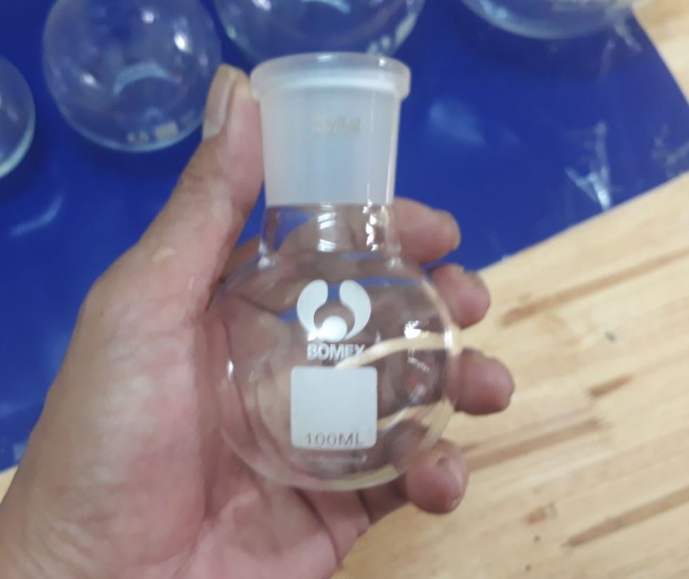 Bình Cầu Đáy Bằng Cổ Nhám 100Ml