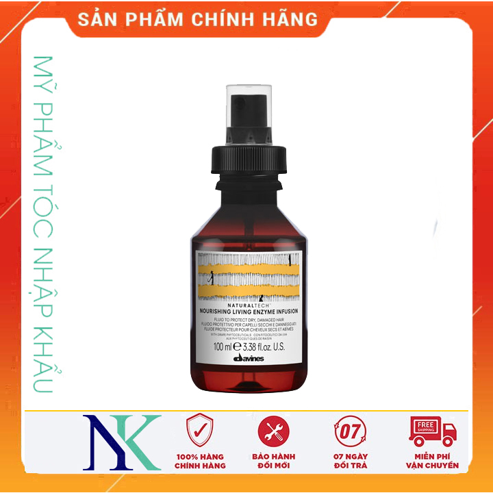 [Hcm]Xịt Dưỡng Chăm Sóc Tóc Davines Keratin Sealer 100Ml