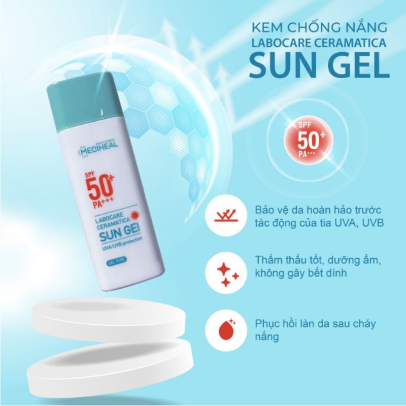 Kem chống nắng Mediheal Labocare Ceramatica Sun Gel UVA/UVB protection SPF50+ PA+++