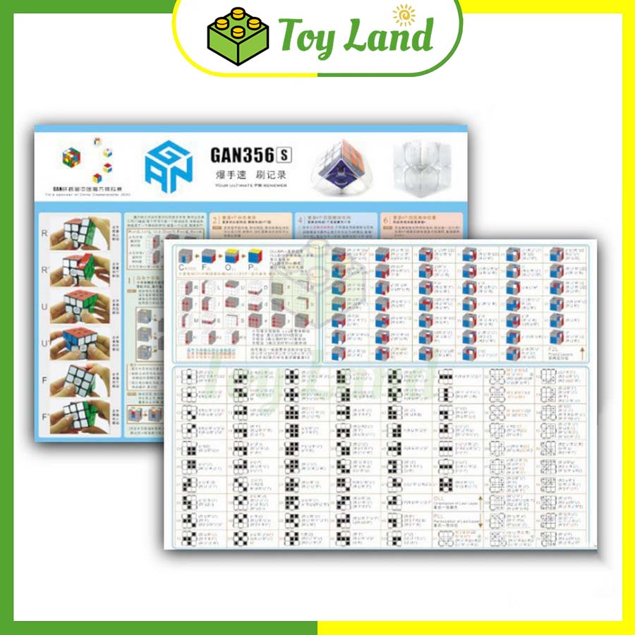 Bộ Gans CFOP Công Thức Giải Rubik Tốc Độ F2L OLL PLL Đồ Chơi Lắp Ráp Xếp Hình
