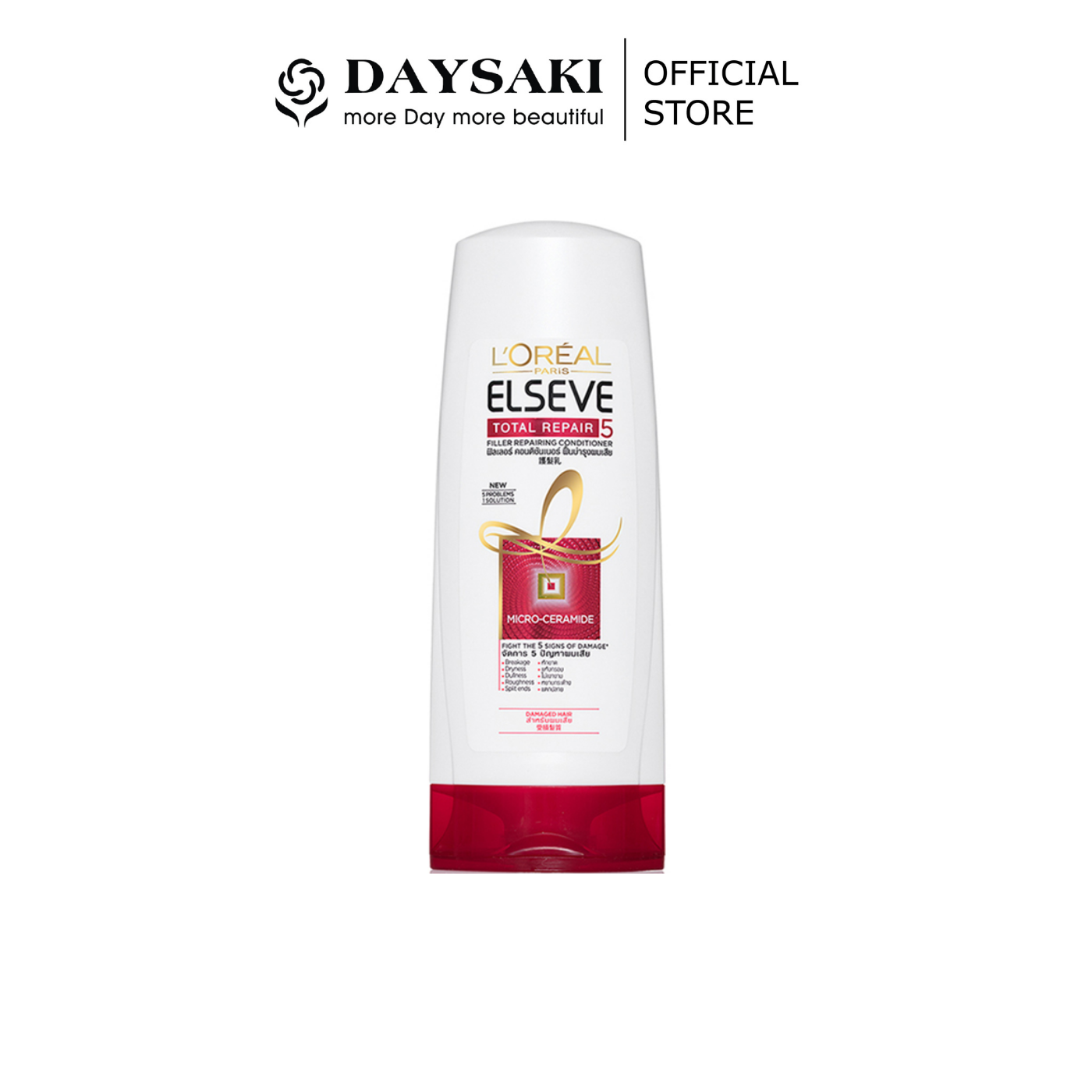 [Hcm]Loreal Dầu Xả Hỗ Trợ Phục Hồi Tóc Hư Tổn Elseve Total Repair 5 Repairing Conditioner 325Ml