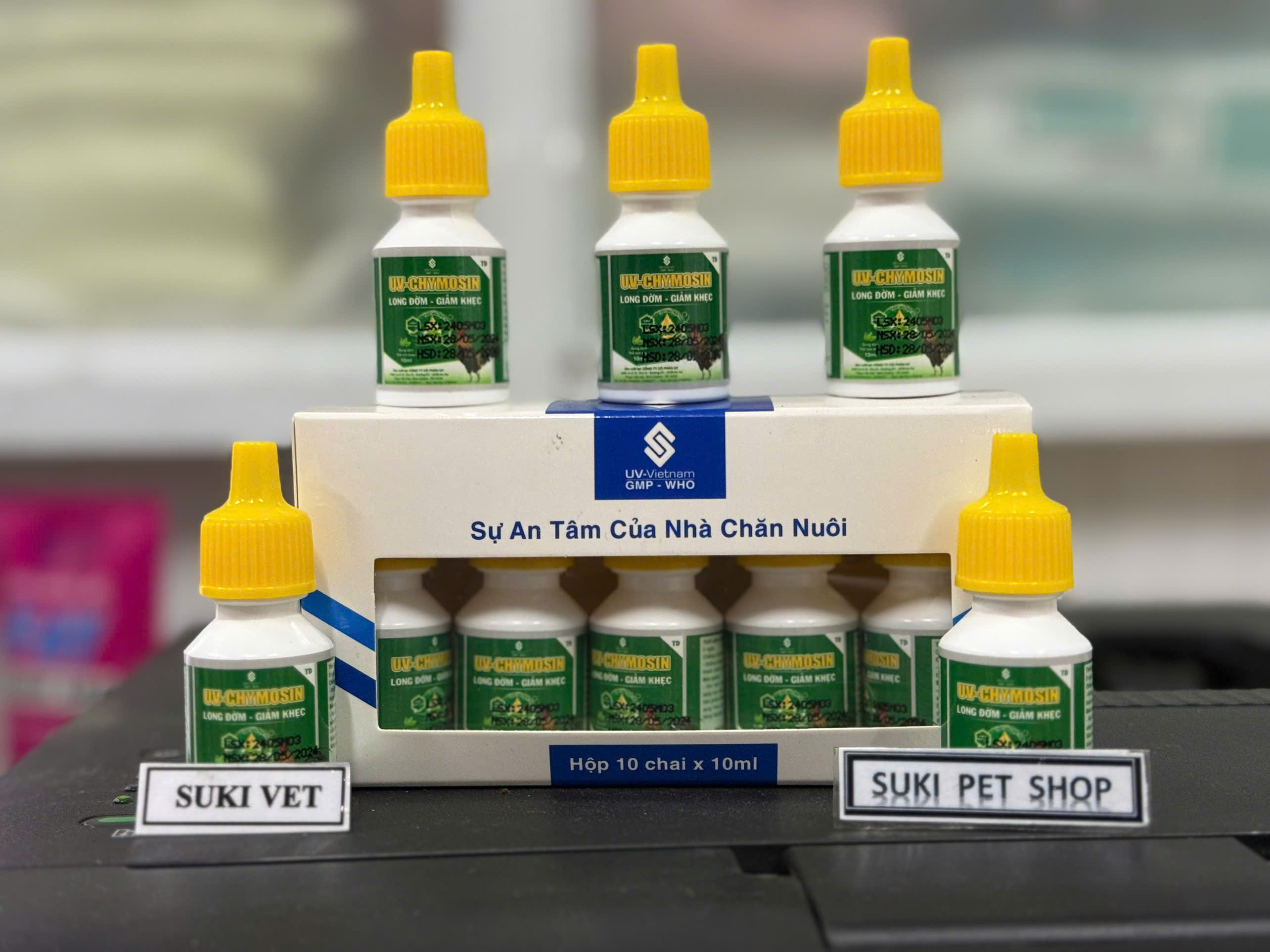 UV-CHYMOSIN - (10ml) - GIÚP LONG ĐỜM GIẢM KHẸC CHO CHIM GÀ VÀ CÁC LOẠI GIA CẦM - HÀNG CHÍNH HÃNG UV-