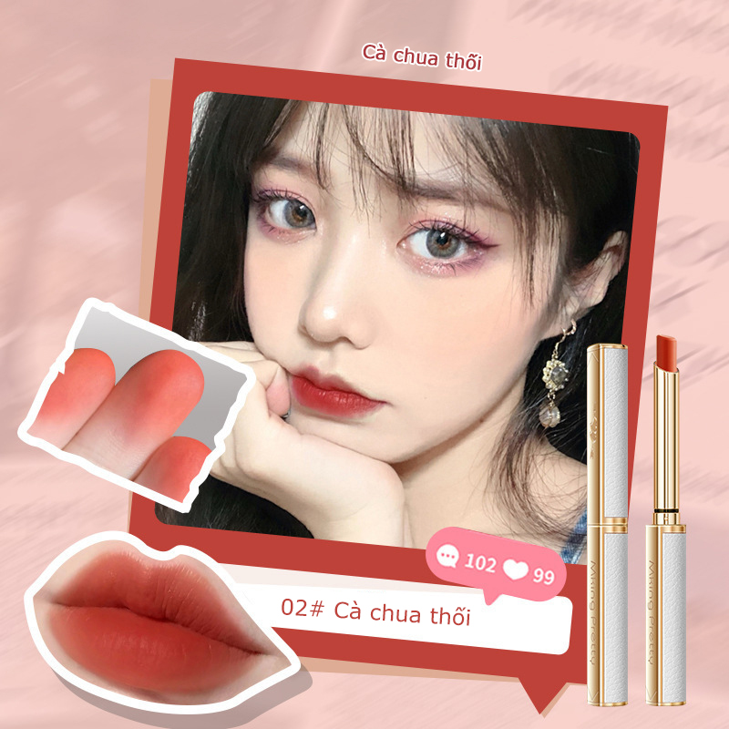 Son Lì Không Trôi Son Môi Nữ DROHOO Chất Son Lì Nhung Siêu Mềm Mịn Lâu Trôi Y