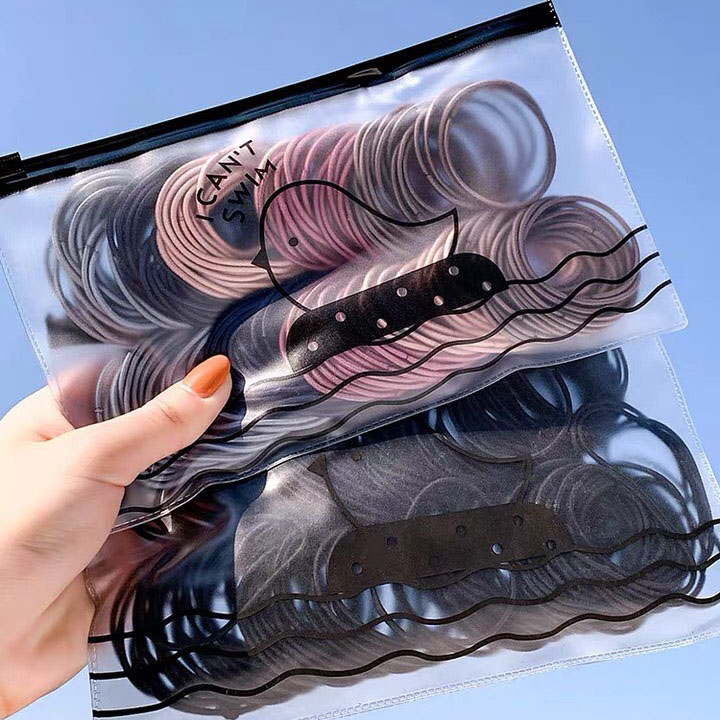 Sét 100 dây buộc tóc cực tiện cho chị em phụ nữ chất thun mềm co giãn tốt cố định được tóc gọn gàng mà không làm đau tóc giảm rụng tóc