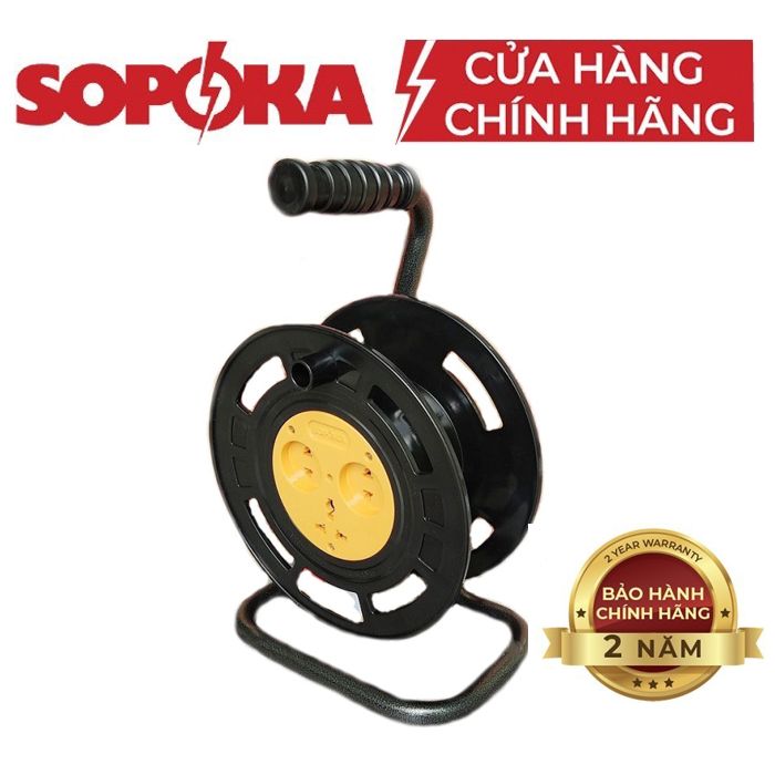 Ổ cắm điện rulo tròn/ ổ cắm điện công trường công suất cao siêu tải Sopoka (RU3500W RU19-16A)