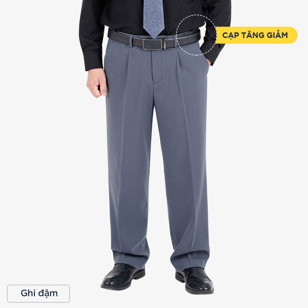 Quần âu nam 1 ly cạp tăng giảm thông minh cao cấp dành cho trung niên ANCHI - QA1LI