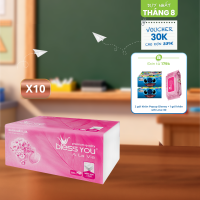 Combo 10 gói Khăn giấy Softpack Bless You Alavie 250 tờ