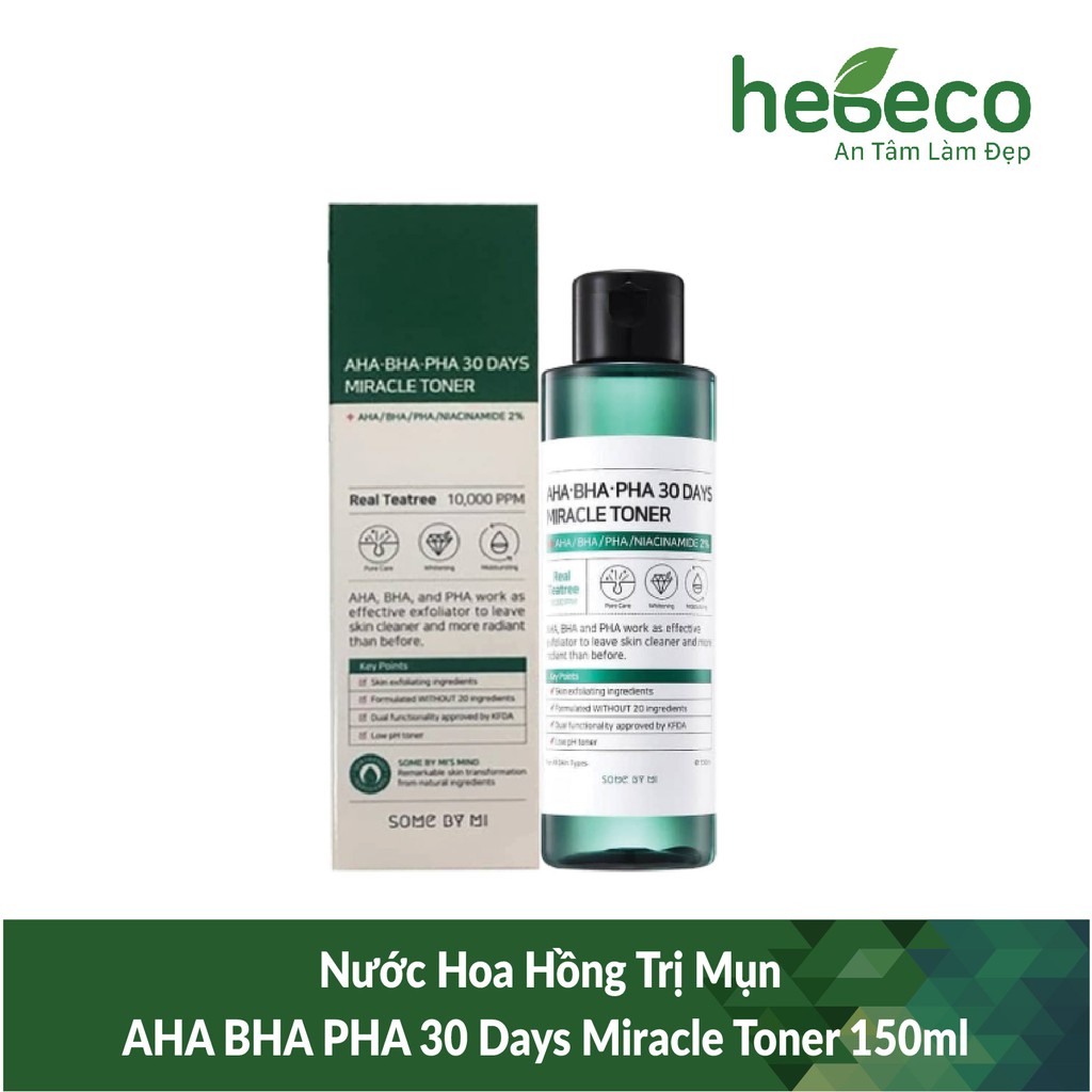 Nước Hoa Hồng Mụn Some By Mi Aha Bha Pha 30 Days Miracle Toner 150Ml - Hàn Quốc Cam Kết Hàng Đúng Mô Tả Chất Lượng Đảm Bảo An Toàn Đến Sức Khỏe Người Sử Dụng