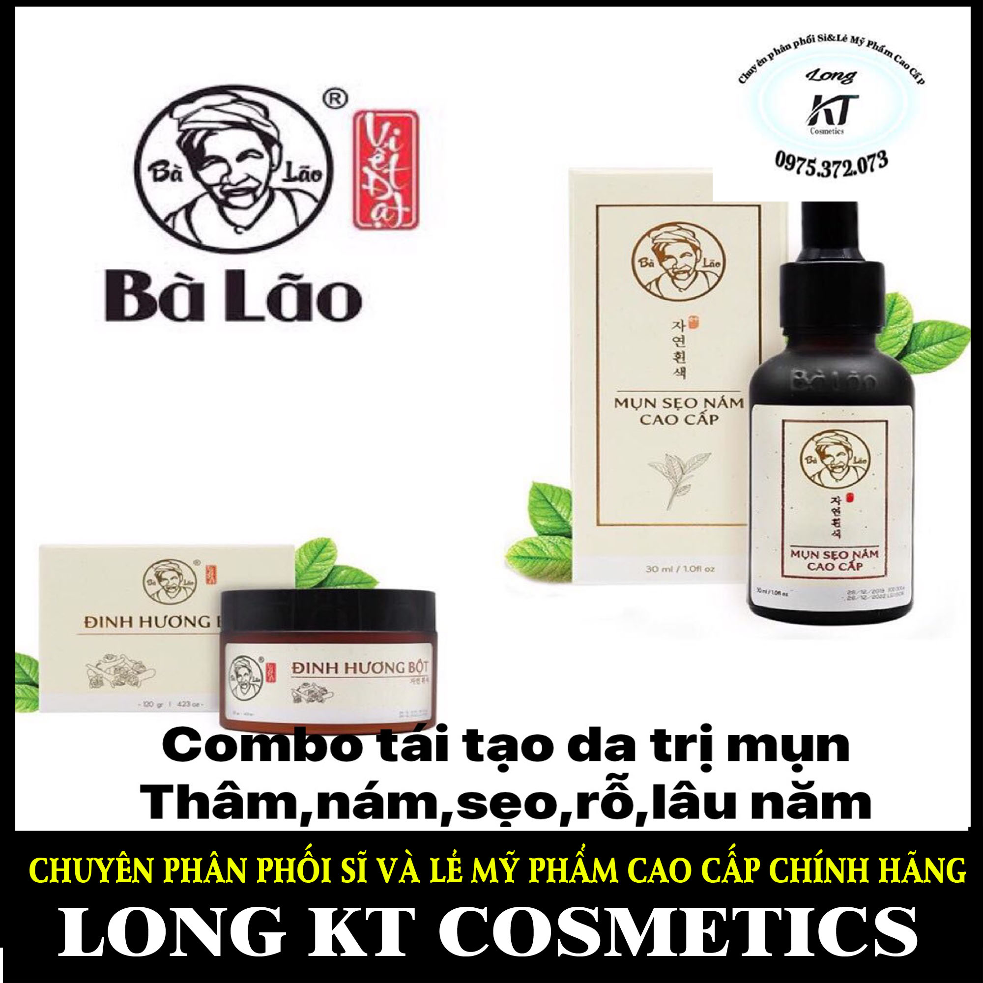 (Chính Hãng Sale 50% - Feeshipmax - Bà Lão) Combo Tái Tạp Cao Cấp Bà Lão Serum 30M L+Đinh Hương Bột Bộ Đôi Chuyên Trừ Mụn Thâm Nám Bà Lão Chuyên Trừ Mụnthâmnámsẹo Rỗ Lâu Năm Gồm Bột Đinh Hương 120Ml+Serum Cao Cấp 30Ml