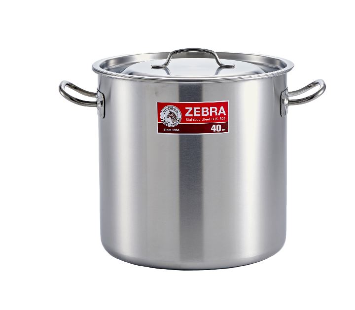 [HCM]Nồi hầm Inox 304 Zebra 1 đáy 40x40cm 50L