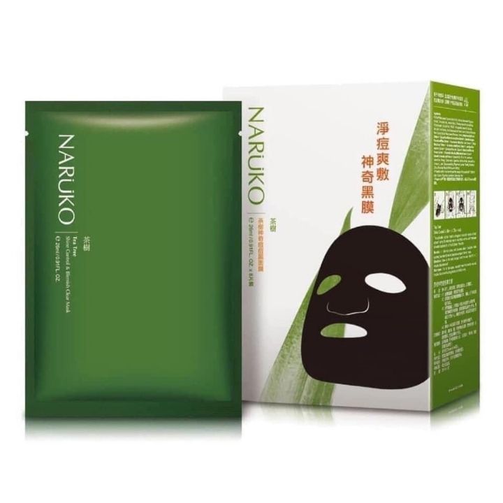 Mặt nạ naruko trà tràm kiểm soát dầu và mụn Tea Tree 26ml/m (Bản Đài)