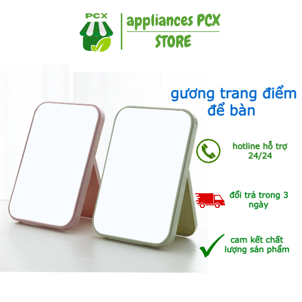 Gương Trang Điểm Để Bàn Hình Chữ Nhật Kích Thước 20 X 14 X 1 Cm Chất Liệu Nhựa Pp