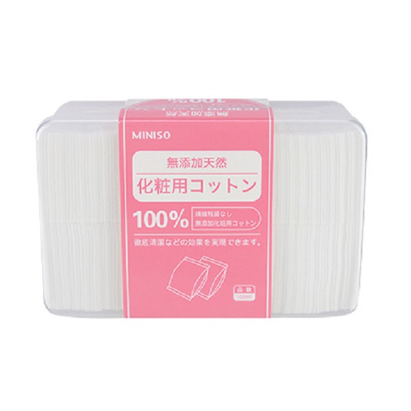 Hộp Bông Tẩy Trang Miniso 1000 Miếng – Nhật Bản Mềm Mại Không Gây Kích Ứng Da Thấm Hút Tốt Nước Tẩy Trang Nước Hoa Hồng Dưỡng Ẩm