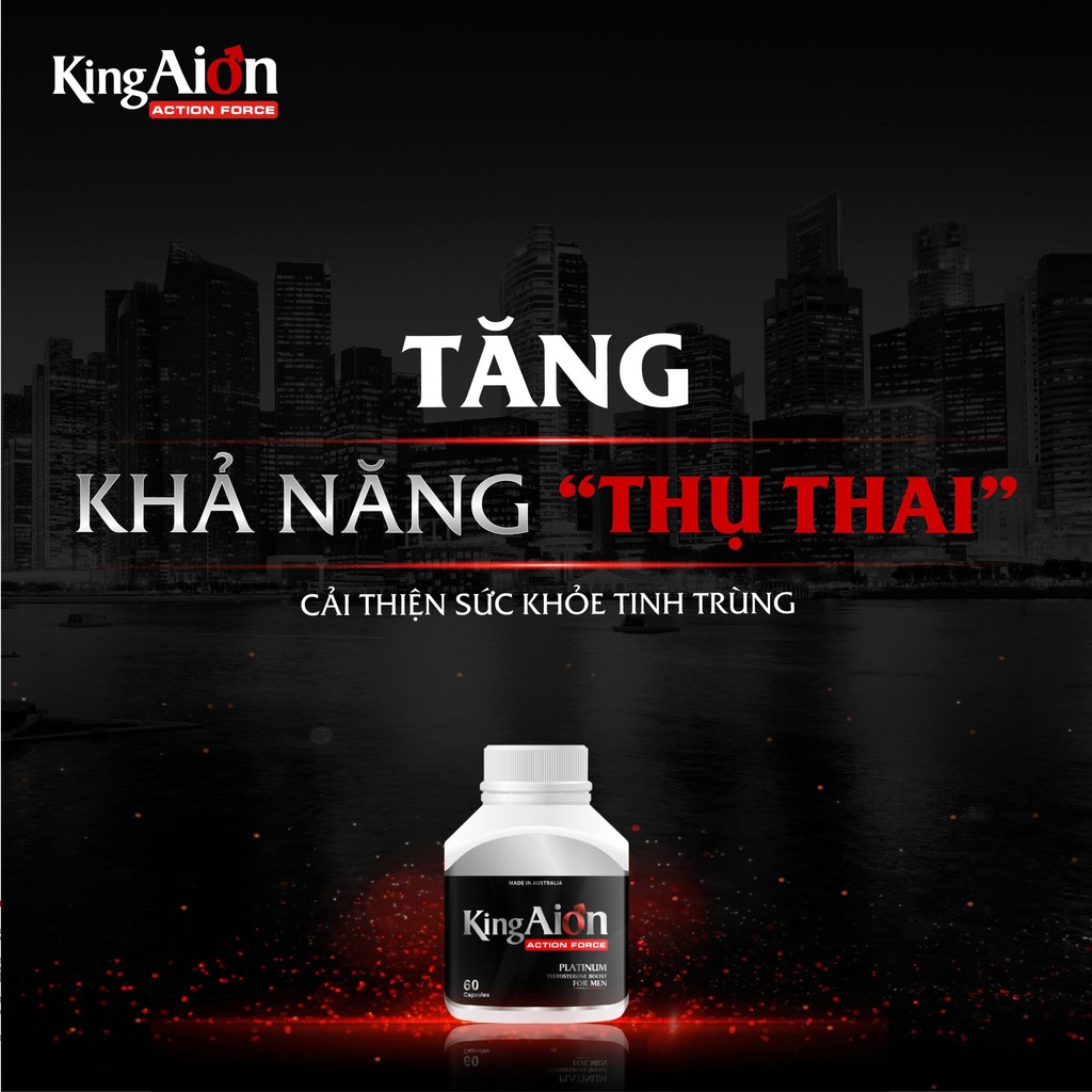 Tăng cường sinh lý nam giới king aion hộp 60 viên cam kết sản phẩm đúng mô tả chất lượng đảm bảo an toàn đến sức khỏe người sử dụng