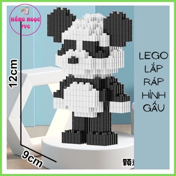 Xếp Hình Lego GấU Bearbrick Đồ ChơI Lắp Ráp Mô Hình Bear Brick 3D Dễ Thương Cho Bé HỒNG NGỌC PVC