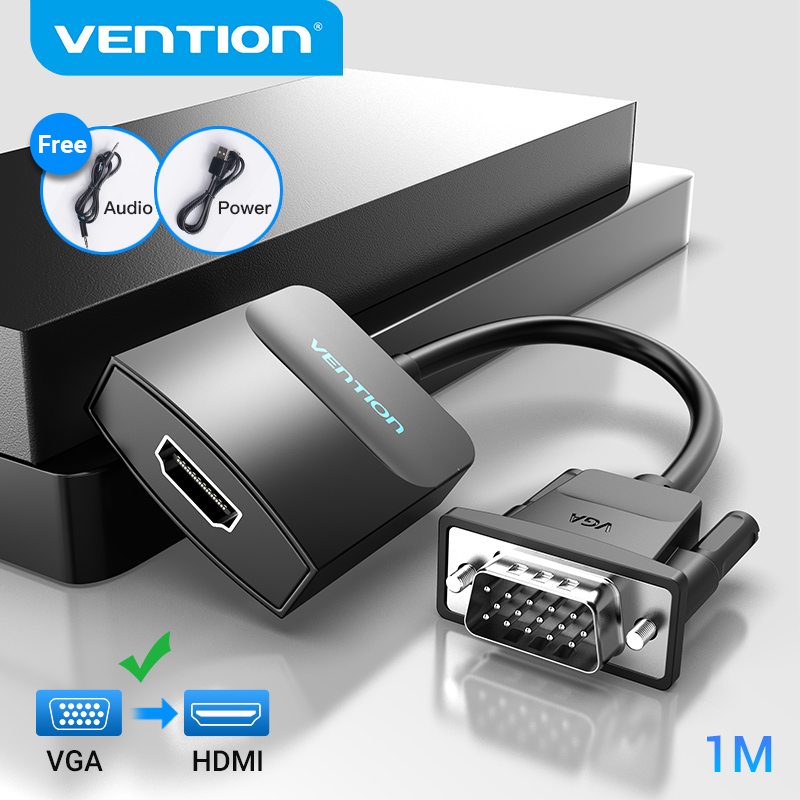 Vention Bộ chuyen đổi VGA Sang HDMI 1080P Video Âm Thanh HD Đầu Nối For Laptop PC TV Projector dây c