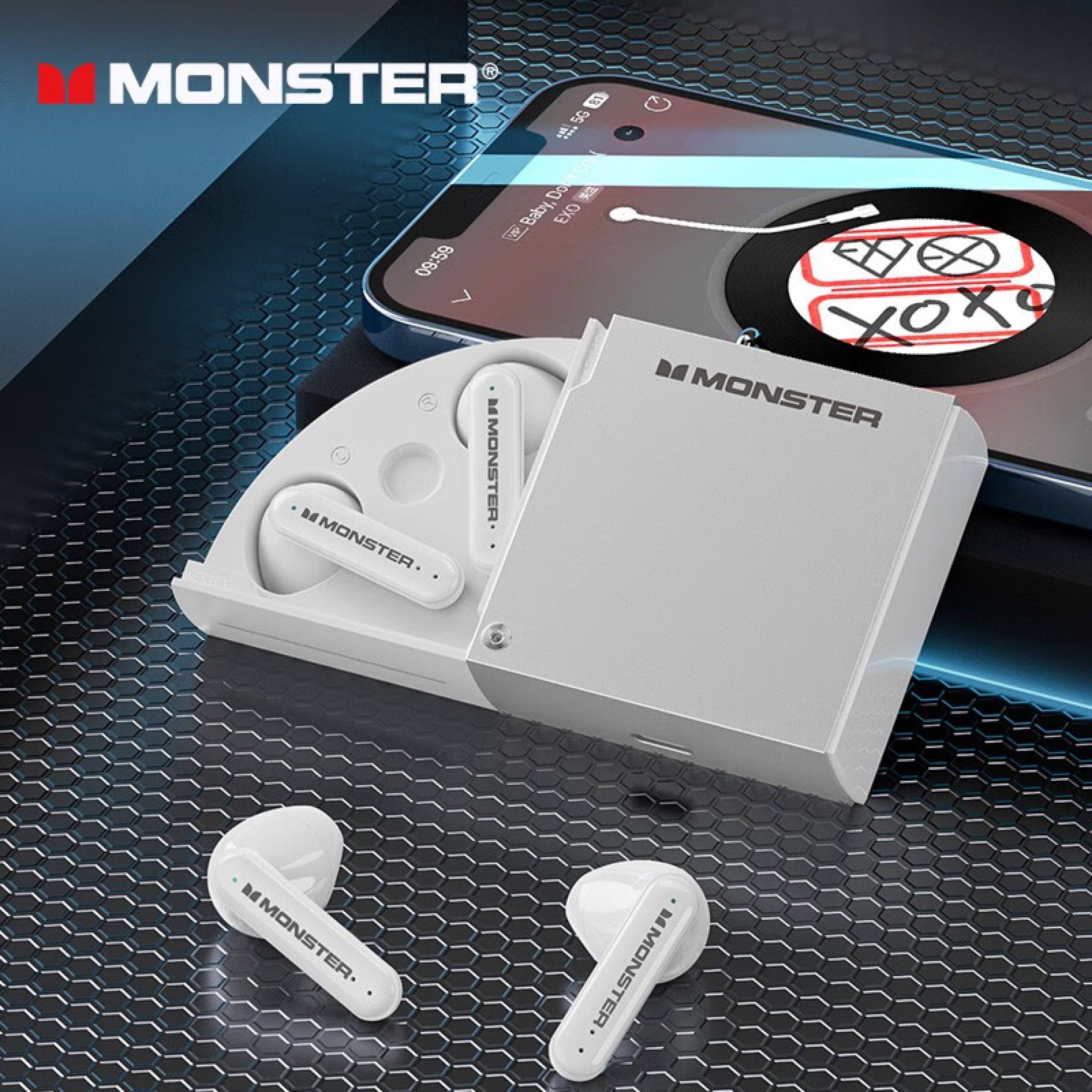 Monster XKT17 Bluetooth Tai nghe không dây Tai nghe dành cho thủ Chống nước TWS Giảm tiếng ồn với Micrô Tai nghe thể thao