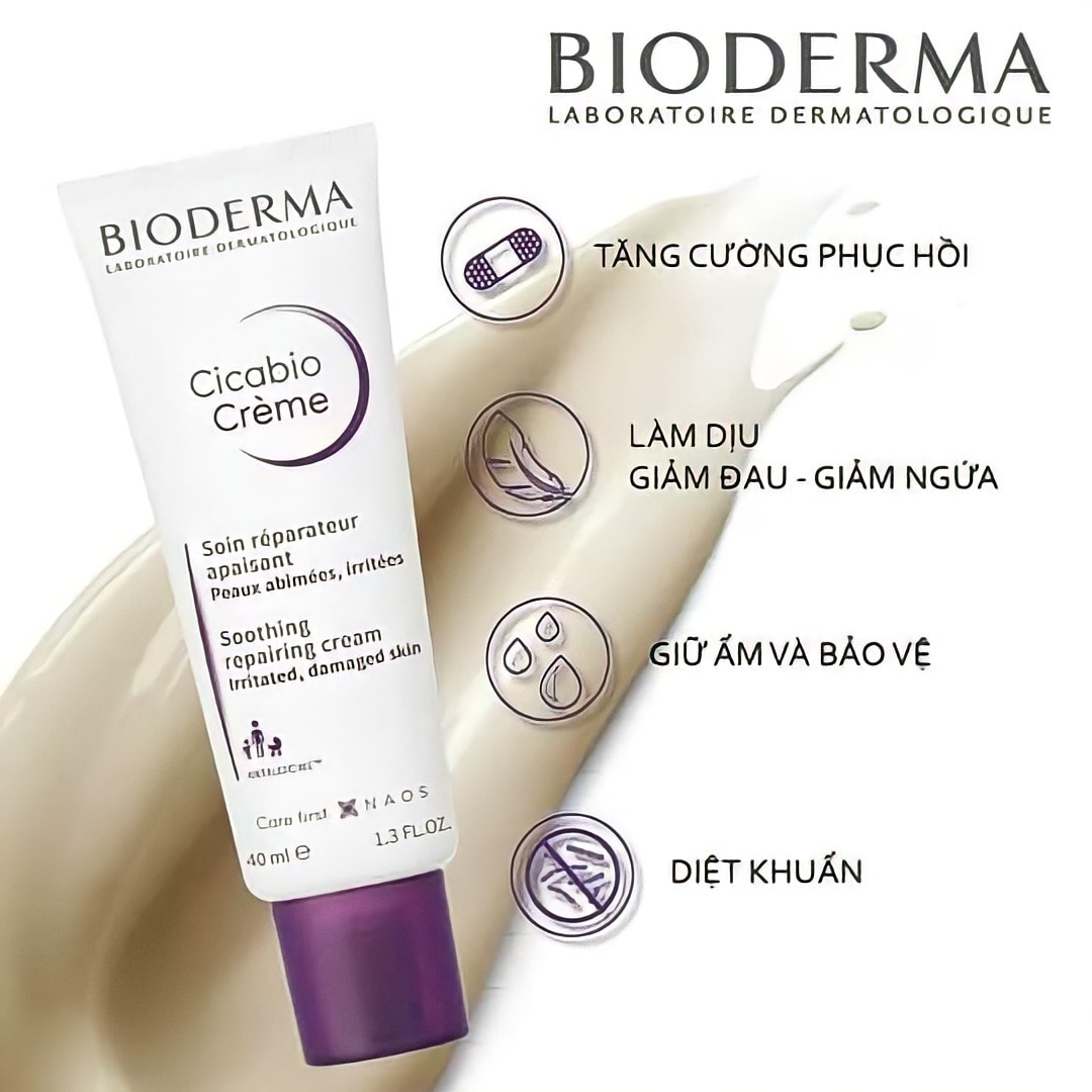 Kem Dưỡng Bioderma Cicabio Tím