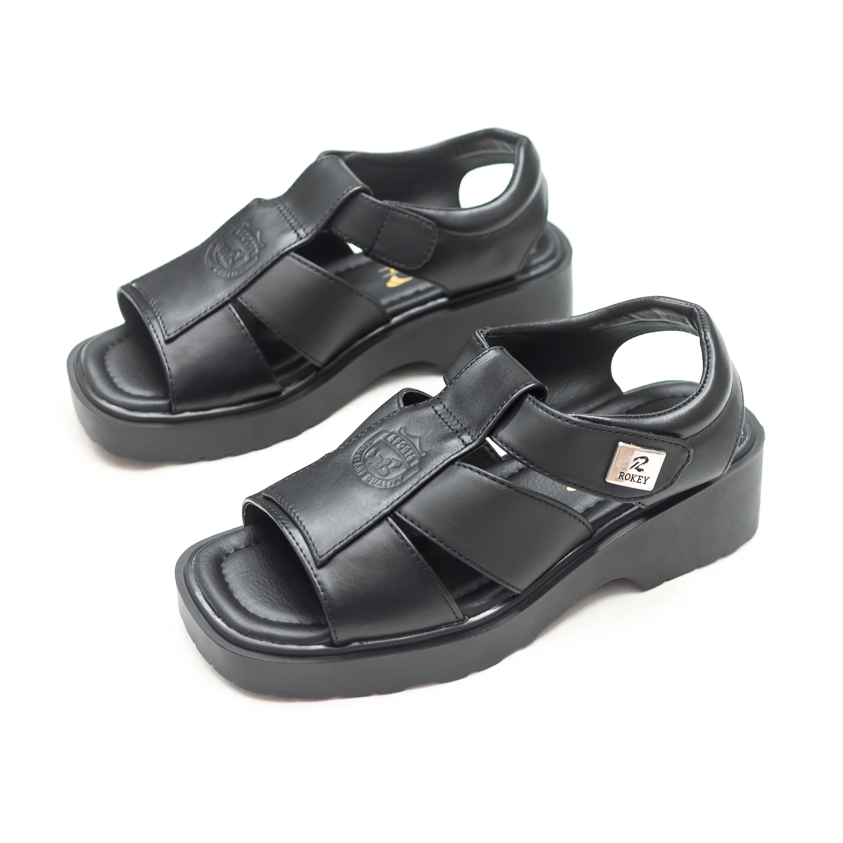 [Hoàn Xu] GIÀY DÉP SANDAL QUAI HẬU DA NAM TRUNG NIÊN BITIS ĐẾ CAO 5CM SD069 SD0690000 (ĐEN + NÂU) - 
