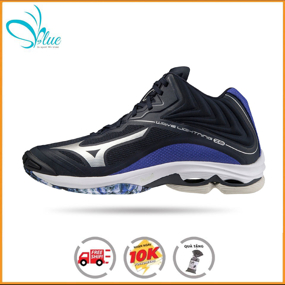 Giày bóng chuyền MIZUNO V1GA200502 WAVE LIGHTNING Z6 MID giày bóng chuyền cầu lông dành cho nam mẫu 