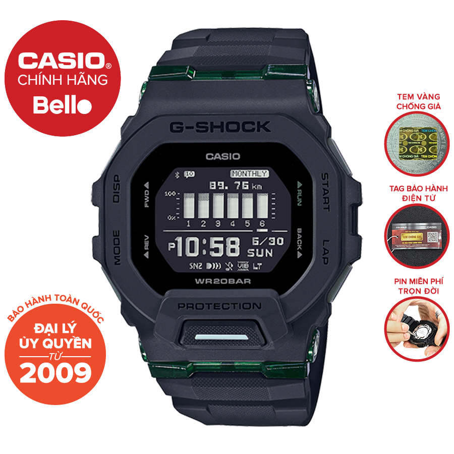 Đồng hồ Nam Dây nhựa G-Shock GBD-200UU-1DR chính hãng bảo hành 5 năm Pin trọn đời
