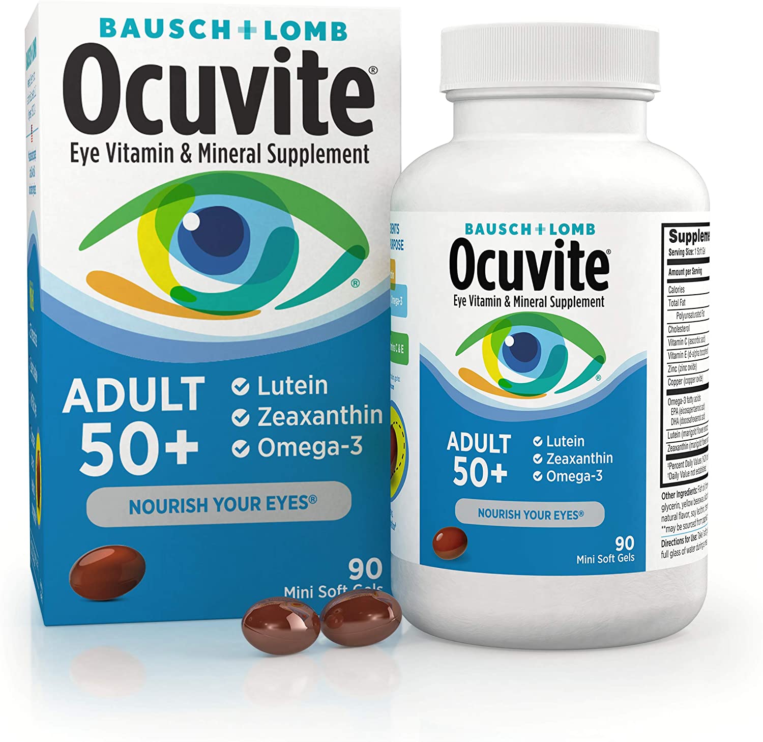 [Hcm]Viên Bổ Mắt Ocuvite Dành Cho Người Lớn Tuổi Ocuvite Adult 50+ 90 Viên