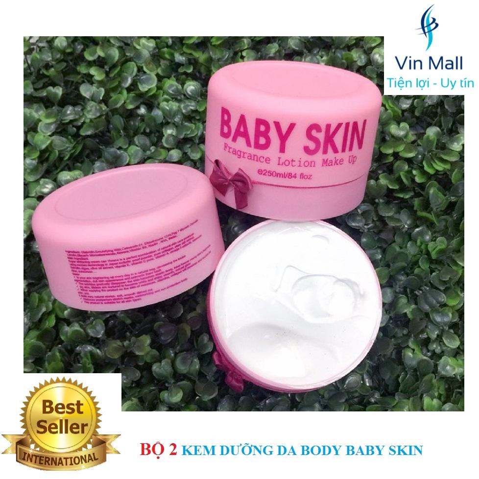 Bộ 2 Hộp Kem Trắng Da Body Baby Skin (Mẫu mới)