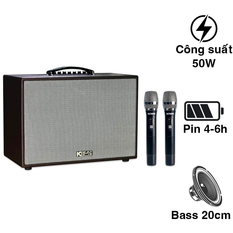 Loa Karaoke di động ACNOS CS200- bass 20+2 micro