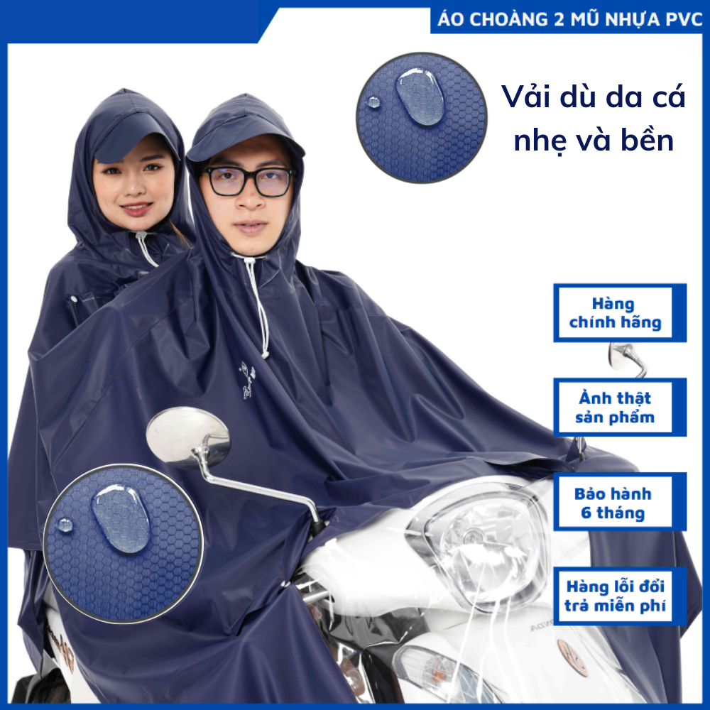 Áo Mưa 2 Đầu Size Lớn Cao Cấp Chống Thấm Áo mưa đi xe máy 2 người rộng  . Áo Mưa 2 Đầu Max Size Cỡ Đ